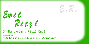 emil ritzl business card